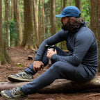 男生 Active Base 搖粒絨緊身褲 - MTN Goat Ultralight